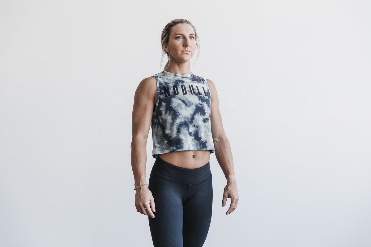 Nobull Muscle Tie-Dye Women's Tank Tops Blue Blue | Australia (EA6207)